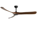 DecorBites™ 70" Black American Modern Wooden Blade Ceiling Fan for Indoor Restaurant
