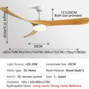 DecorBites™ 70" Wooden Ceiling Fan with Reversible Motor for Year-Round Comfort