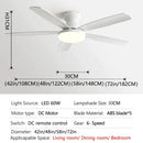 Modern black and dark brown low floor fan light chandelier living room