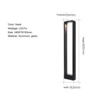 Modern black led aluminum garden bollard light garden pathway lamp