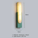 Modern gold and white led marble wall lamp bedroom sconce