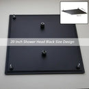 DecorBites™ 8-20" Black Ultra-thin Rain Shower Head for Bathroom Square Rainfall Faucet