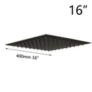 DecorBites™ 8-20" Black Ultra-thin Rain Shower Head for Bathroom Square Rainfall Faucet