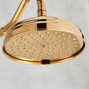 Antique brass & matte black rainfall shower faucet bathroom head