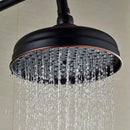 Antique brass & matte black rainfall shower faucet bathroom head