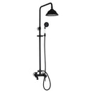 DecorBites™ 8" Black Rain Shower Head Set with Hand Spray and Mixer Faucet