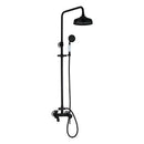 DecorBites™ 8" Black Rain Shower Head Set with Hand Spray and Mixer Faucet