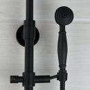 DecorBites™ 8" Black Rain Shower Head Set with Hand Spray and Mixer Faucet