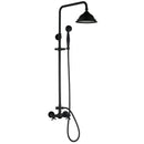 DecorBites™ 8" Black Rain Shower Head Set with Hand Spray and Mixer Faucet