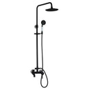 DecorBites™ 8" Black Rain Shower Head Set with Hand Spray and Mixer Faucet