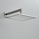 Modern black brass square led rainfall shower head for bathroom