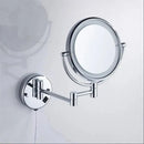 DecorBites™ 8 Inch Brass LED Folding Makeup Mirror 3X/1X Magnification