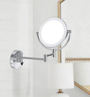 DecorBites™ 8 Inch Brass LED Folding Makeup Mirror 3X/1X Magnification