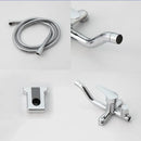 DecorBites™ 8-inch Chrome Bathroom Rainfall Shower Set with Adjustable Height and Handheld Faucet