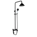 DecorBites™ 8 Inch Matte Black Shower Faucet Set with Hand Spray and Rainfall Head