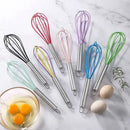 DecorBites™ 8-Inch Stainless Steel Silicone Whisk Mixer for Baking & Cooking