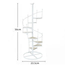 DecorBites™ 8-Layer Stair Shape Iron Plant Stand with Wood Plate