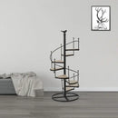 DecorBites™ 8-Layer Stair Shape Iron Plant Stand with Wood Plate