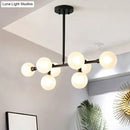 DecorBites™ 8-Light Black Nordic Globe Island Pendant for Restaurants