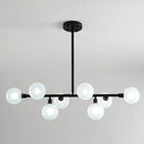 DecorBites™ 8-Light Black Nordic Globe Island Pendant for Restaurants