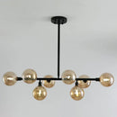 DecorBites™ 8-Light Black Nordic Globe Island Pendant for Restaurants