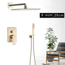 DecorBites™ 8" Rainfall Shower Faucet Set with Handshower, Single Handle Mixer Tap