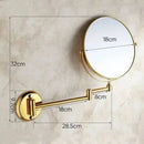 DecorBites™ 8" Round Brass Dual Makeup Mirror with 3X Magnification