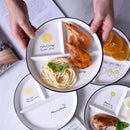 DecorBites™ 8" Round Grid Plate - Perfect for Solo Dining or Family Breakfast
