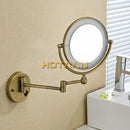 DecorBites™ 8" Round LED Light Makeup Mirror with Dual 3X/1X Magnification