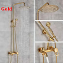 DecorBites™ 8" Square Rainfall Shower Faucet Set with Handshower - Wall Mount Single Handle