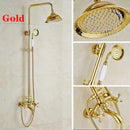DecorBites™ 8" Square Rainfall Shower Faucet Set with Handshower - Wall Mount Single Handle