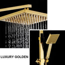 DecorBites™ 8" Square Rainfall Shower Faucet Set with Handshower - Wall Mount Single Handle