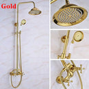 DecorBites™ 8" Square Rainfall Shower Faucet Set with Handshower - Wall Mount Single Handle