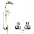 DecorBites™ 8" Square Rainfall Shower Faucet Set with Handshower - Wall Mount Single Handle