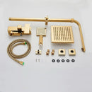 DecorBites™ 8" Square Rainfall Shower Faucet Set with Handshower - Wall Mount Single Handle