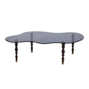 DecorBites™ 80*40cm Solid Wood Peanut-Shaped Coffee Table for Living Room