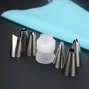 DecorBites™ 8pc Silicone Piping Bag & 6pc Nozzle Set for Cake Decorating