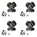 DecorBites™ 8x12W RGBW 140W Dual Head LED Beam & Strobe & Laser 3-in-1 DJ Light