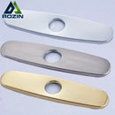 Sleek chrome nickel and gold sink faucet hole cover kitchen deck plate