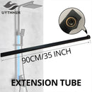 Matte black metal tube-bar extend pipe for bathroom shower extension