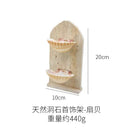 DecorBites™ Abalone Shell Jewelry Organizer: Ring, Earring, Bracelet, Art Deco Display