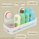 DecorBites™ ABS Bathroom Shelf: Wall Mounted Suction Cup Corner Basket Holder & Shower Shelf