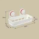 DecorBites™ ABS Bathroom Shelf: Wall Mounted Suction Cup Corner Basket Holder & Shower Shelf