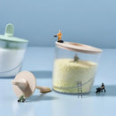 DecorBites™ ABS Spice Jar Set with Spoon for Salt Sugar Pepper Powder