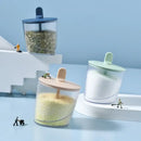 DecorBites™ ABS Spice Jar Set with Spoon for Salt Sugar Pepper Powder
