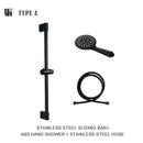 DecorBites™ ABS3 Rain Shower Head Set with Adjustable Rod & Hose
