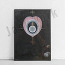 Modern pastel abstract art canvas wall print living room set of 6
