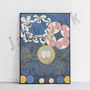 Modern pastel abstract art canvas wall print living room set of 6