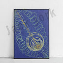 Modern pastel abstract art canvas wall print living room set of 6