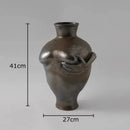 DecorBites™ Abstract Art Ceramic Vase for Desk Decoration and Room Aesthetic